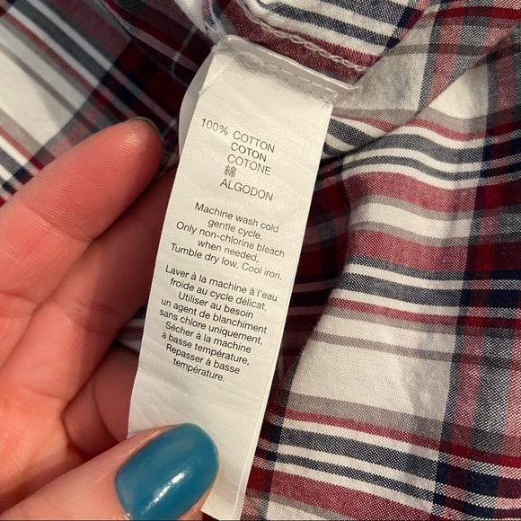 Gap women’s plaid button up boyfriend shirt ‎ in size x-small - Picture 6 of 6